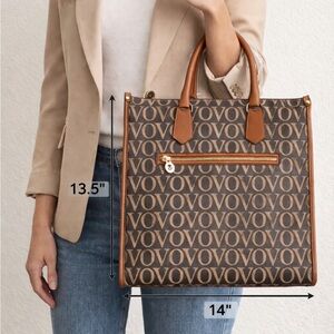 Valentino Orlandi Monogram Structured Leather Tote — NWT